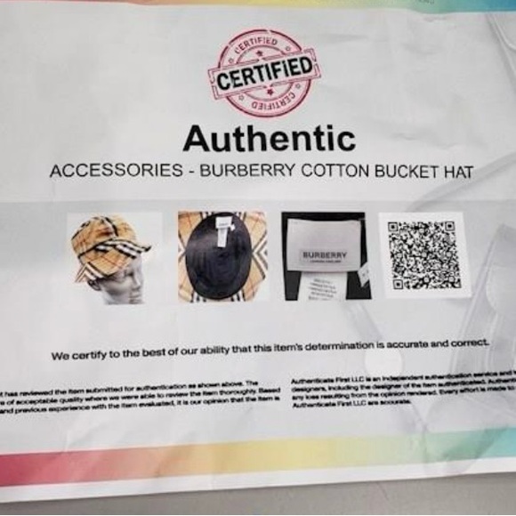 Burberry Cotton Plaid Bucket Hat size Small - Picture 4 of 5